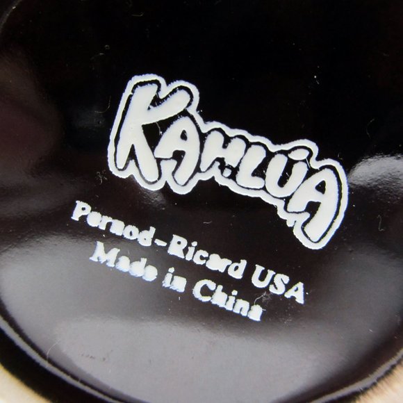 Pair of 12 oz Kahlua Coffee Cups Mugs Brown Embossed/Raised Coffee Bean Design. - Picture 6 of 7
